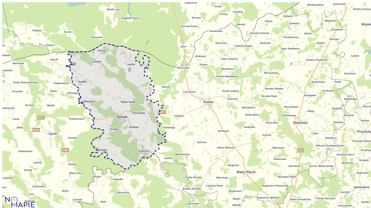 Mapa wyborów do sejmu Turośl